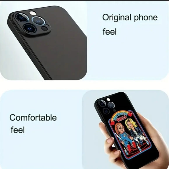 Iconic Horror Fan iPhone Durable Lightweight Case Featuring Chucky and Tiffany ! - Picture 4 of 8
